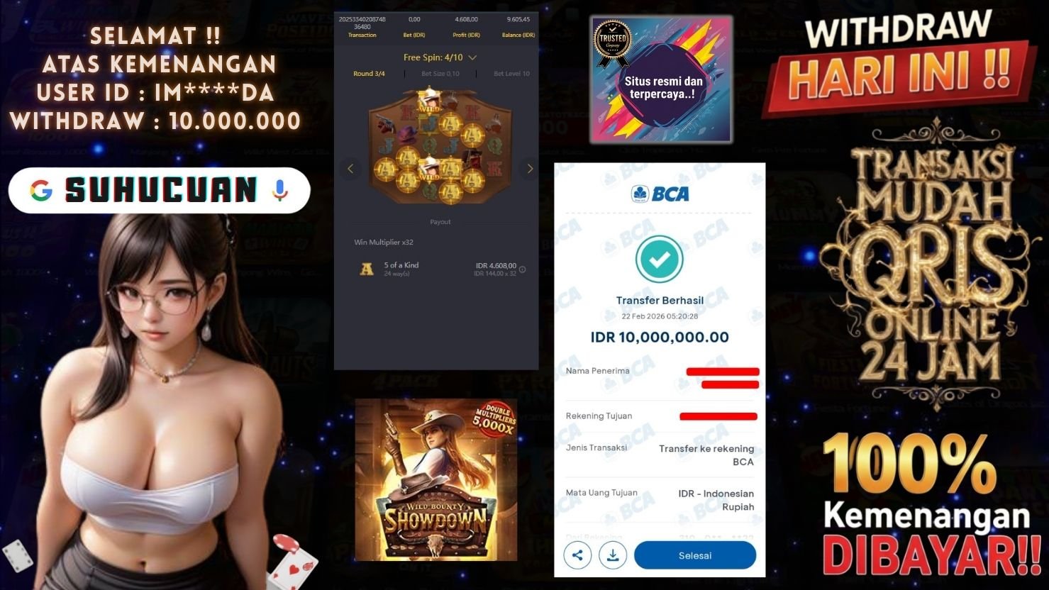 SUHUCUAN JACKPOT SLOT WILD BOUNTY SHOWDOWN